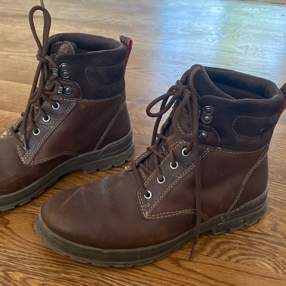 Clarks Leather Lace up/ High-top boots - Picture 2 of 5